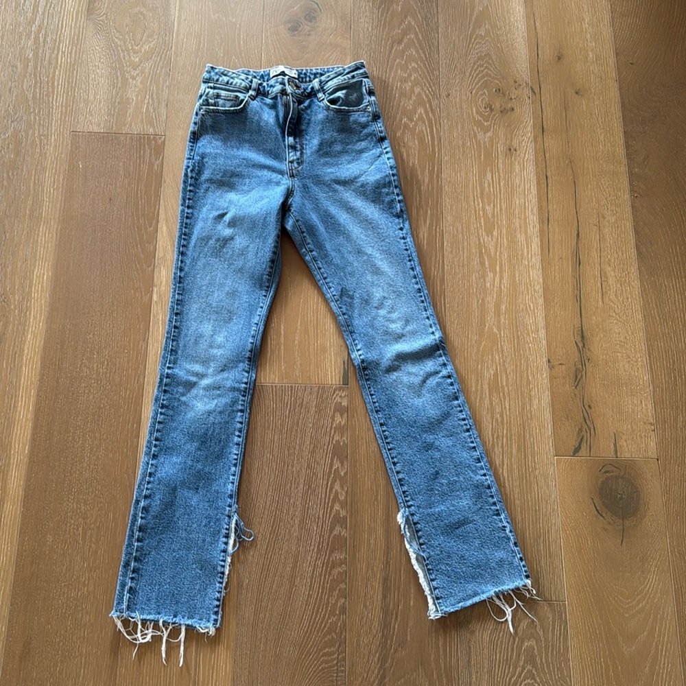 Zara split hem denim